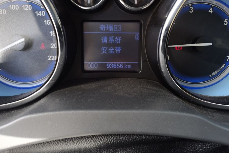 Used Chery E3 2013 1.5L Manual ZhiShang Model Odometer Close Up