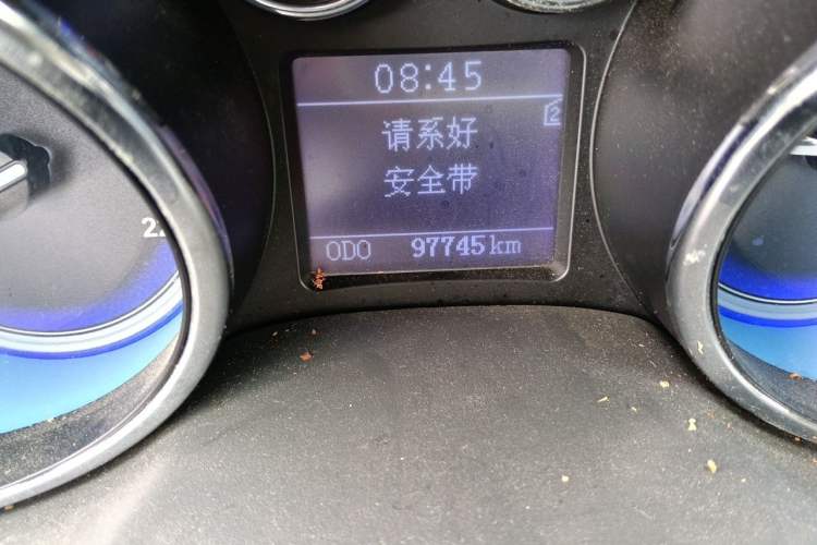 Used Chery E3 2013 1.5L Manual ZhiShang Model Odometer Close Up