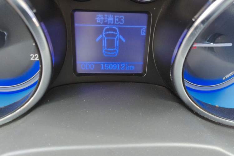 Used Chery E3 2013 1.5L Manual ZhiShang Model Odometer Close Up