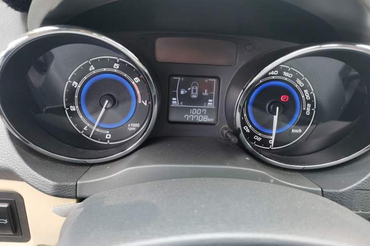 Used Chery E3 2015 1.5L Manual ZhiShang Model Odometer Close Up
