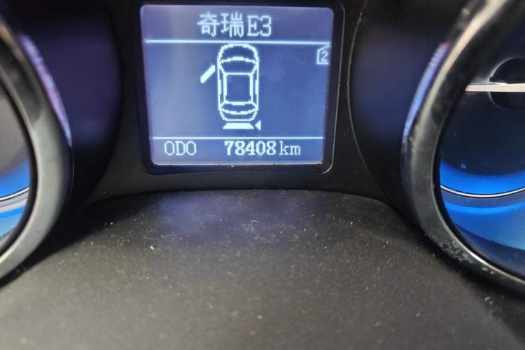Used Chery E3 2015 1.5L Manual ZhiShang Model Odometer Close Up