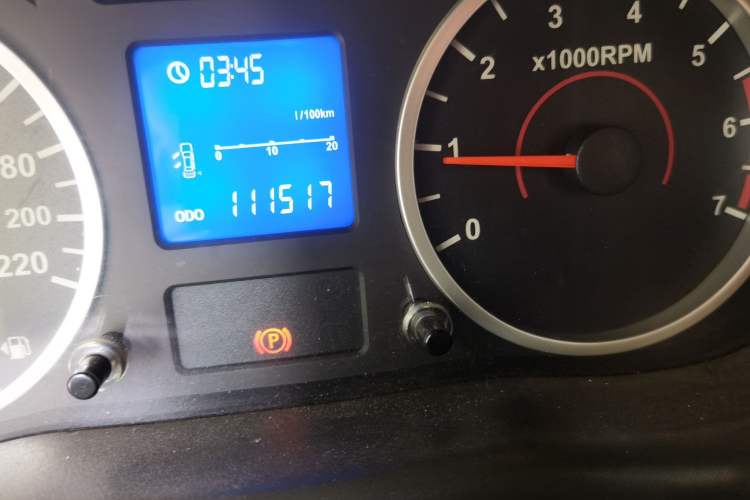 Used Chery E5 2011 1.5L Manual Enjoyment Model Odometer Close Up