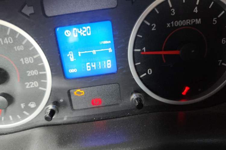 Used Chery E5 2011 1.5L Manual Enjoyment Model Odometer Close Up
