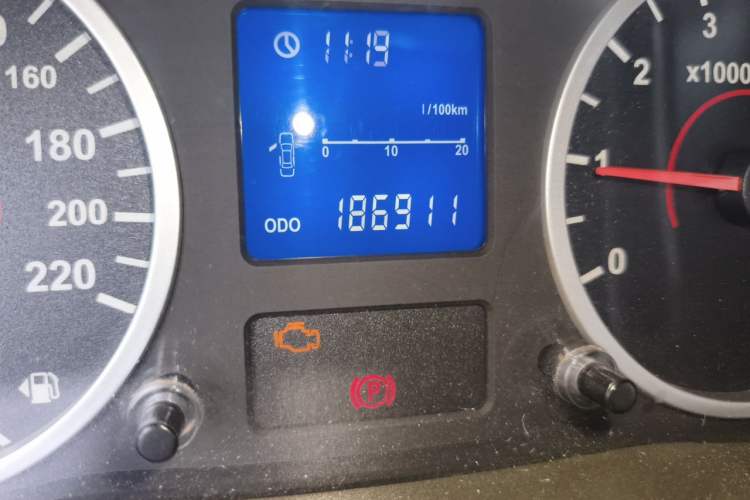 Used Chery E5 2012 1.5L Manual Digital Olympic Edition Odometer Close Up