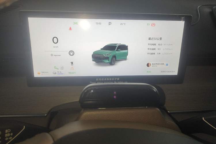 Used Chery Fengyun T8 2025 1.5T 130 km Comfort Edition 5-Seater Instrument Cluster