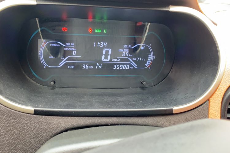 Used Chery Little Ant 2017 2-Seat Smart Edition Odometer Close Up