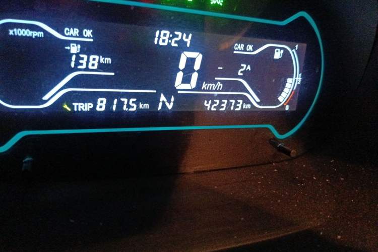 Used Chery Little Ant 2018 400 4-Seater Smart Edition Odometer Close Up