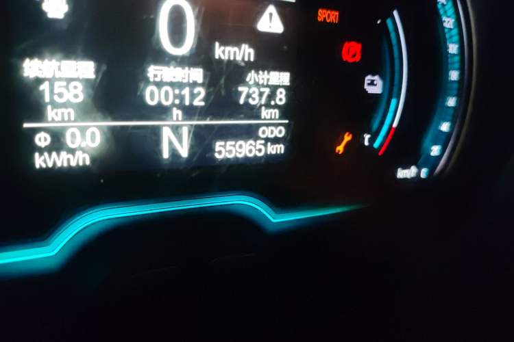 Used Chery Little Ant 2019 4-Seater Smart Edition 30.6 kWh Odometer Close Up