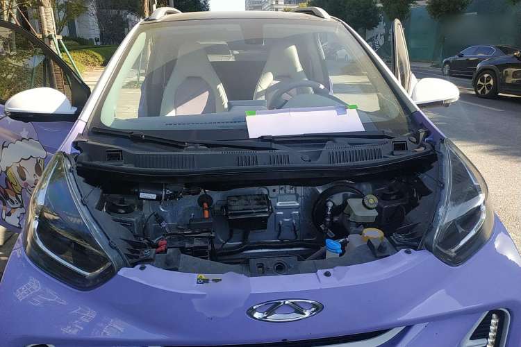 Used Chery Little Ant 2022 Revised Version 2 Sweet Pink Edition Full-Sugar Version Lithium Iron Phosphate 30.7 kWh 30 kW 301 km Engine Bay