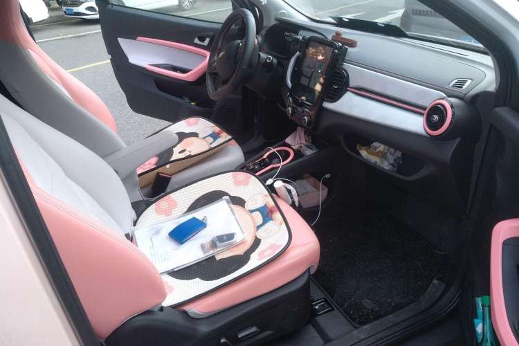 Used Chery Little Ant 2022 Sweet Pink Edition Half-Sugar Version Lithium Iron Phosphate 29.2 kWh 30 kW 301 km Left Rear Seat