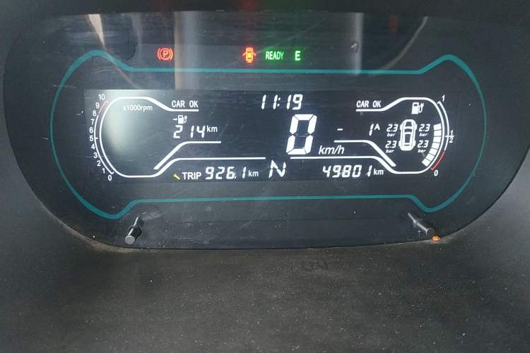 Used Chery New Energy 2018 400 4-Seater Smart Edition Odometer Close Up