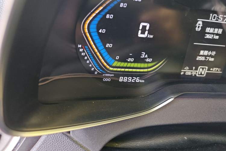 Used Chery New Energy Arrizo 5e 2018 450 ZhiShang Edition Odometer Close Up