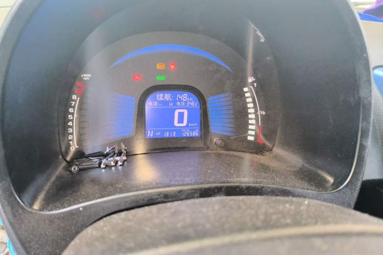Used Chery New Energy eQ 2015 Comfort Model Odometer Close Up
