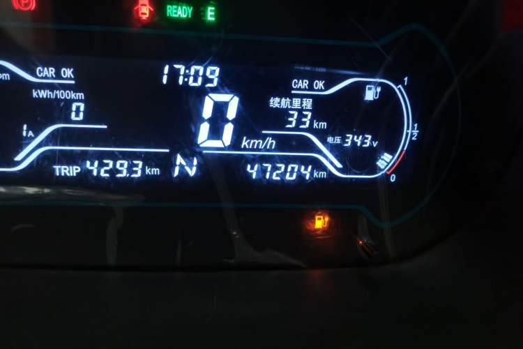 Used Chery New Energy Little Ant 2018 4-Seat Smart Luxe Edition Odometer Close Up