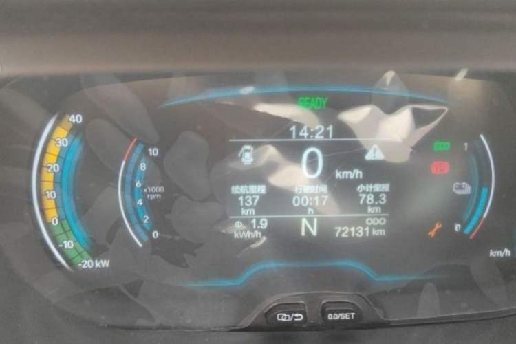 Used Chery New Energy Little Ant 2019 4-Seater Smart Edition 35 kWh Odometer Close Up