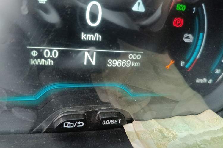 Used Chery New Energy Little Ant 2019 4-Seater Smart Edition 35 kWh Odometer Close Up