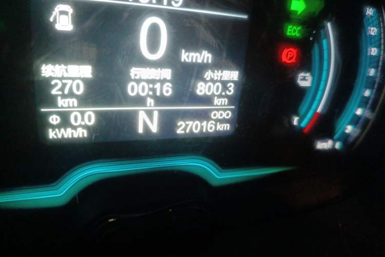 Used Chery New Energy Little Ant 2019 4-Seater Smart Edition 35 kWh Odometer Close Up