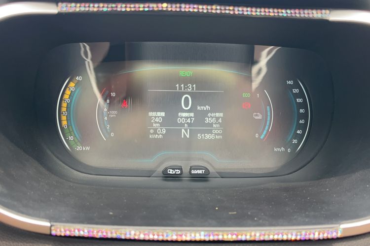 Used Chery New Energy Little Ant 2021 200 000-Yuan Ant Fan Edition Talent Version NMC Battery 408 km续航 Odometer Close Up