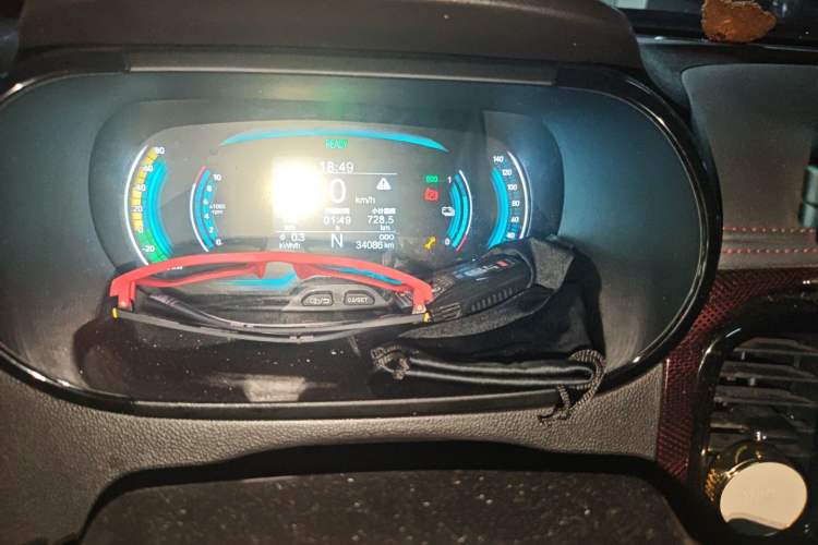 Used Chery New Energy Little Ant 2023 251km True Love Edition Lithium Iron Phosphate Odometer Close Up