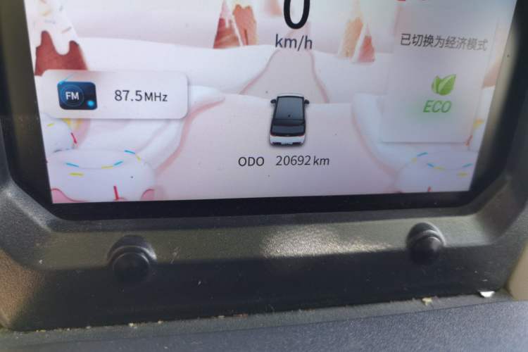 Used Chery New Energy QQ Ice Cream 2022 Taohuanxi Sweet Peach Edition Odometer Close Up