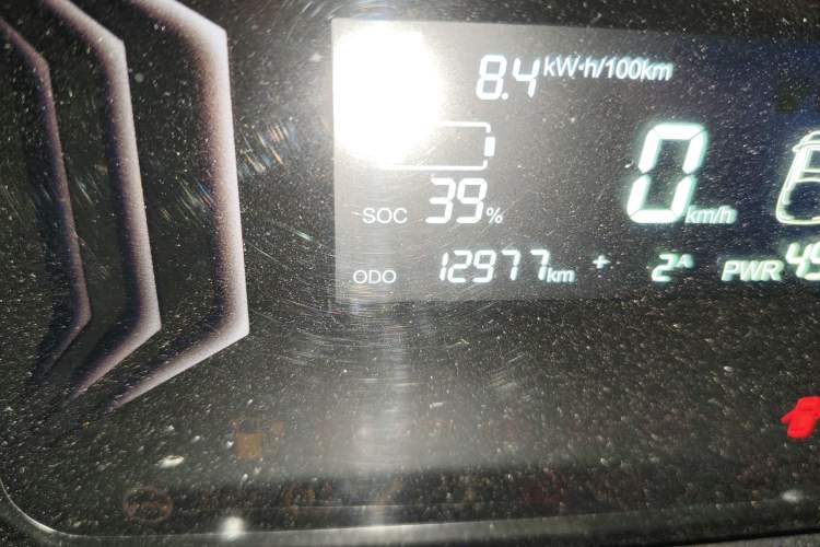 Used Chery New Energy QQ Ice Cream 2023 170km Milkshake – Lithium Iron Phosphate Odometer Close Up