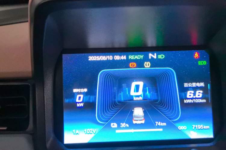 Used Chery New Energy QQ Ice Cream 2024 Facelifted 205km Sundae Odometer Close Up