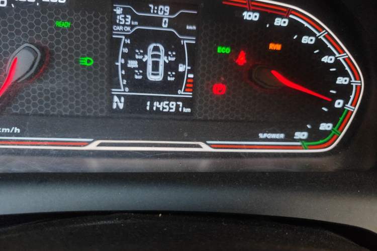 Used Chery New Energy Tiggo 3xe 2018 480 Comfort Edition Odometer Close Up