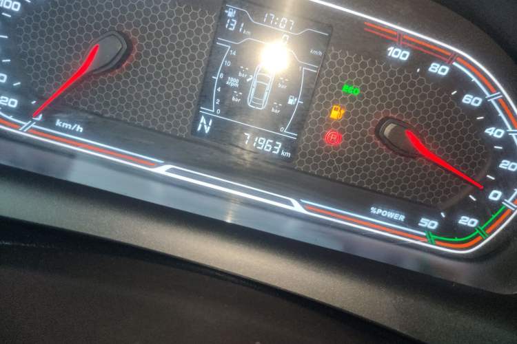 Used Chery New Energy Tiggo 3xe 2018 400 Comfort Edition Odometer Close Up