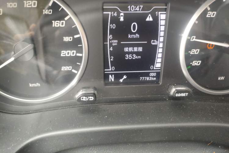 Used Chery New Energy Tiggo e 2019 Luxury Edition Odometer Close Up
