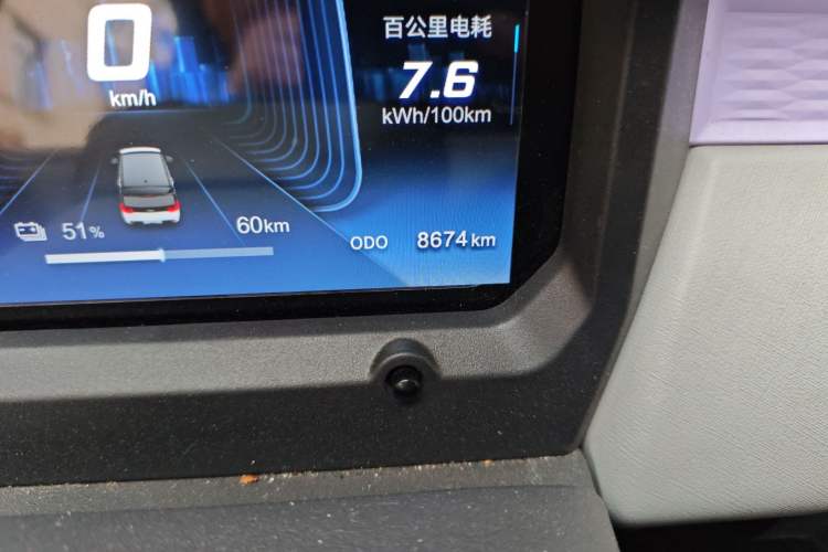 Used Chery QQ Ice Cream 2022 120km Conical Shape Lithium Iron Phosphate Odometer Close Up