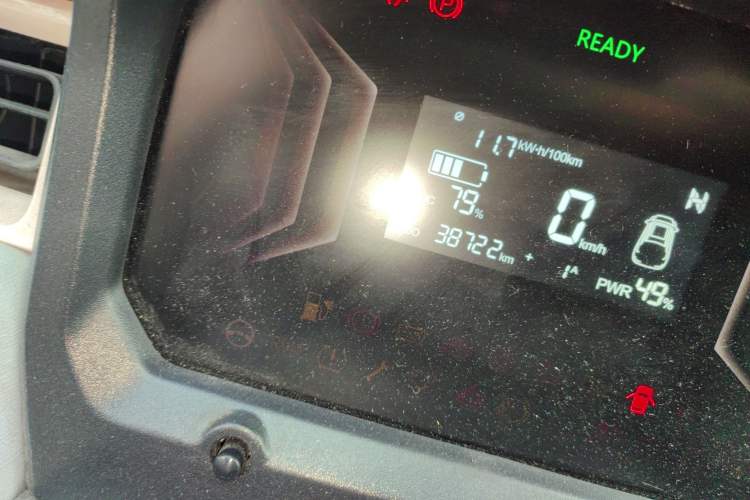 Used Chery QQ Ice Cream 2023 170km Milkshake – Lithium Iron Phosphate Odometer Close Up