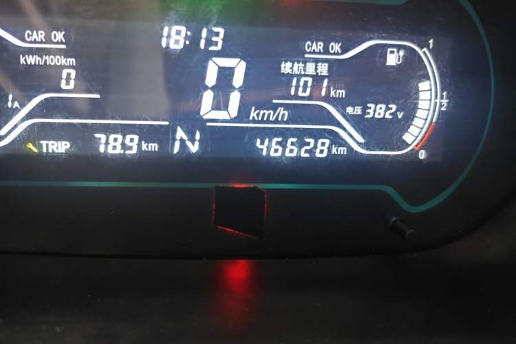 Used Chery QQ Little Ant 2017 2-Seat Smart Edition Odometer Close Up