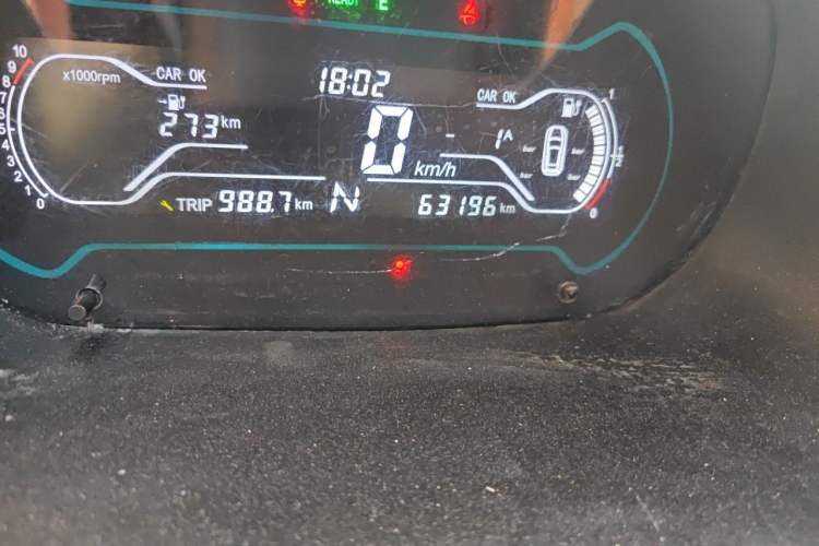 Used Chery QQ Little Ant 2018 400 4-Seater Smart Edition Odometer Close Up