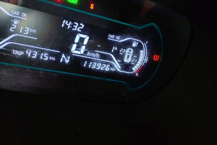 Used Chery QQ Little Ant 2018 400 4-Seater Smart Edition Odometer Close Up