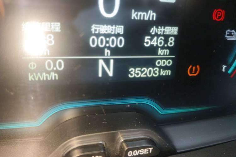 Used Chery QQ Little Ant 2019 4-Seater Smart Edition 35 kWh Odometer Close Up