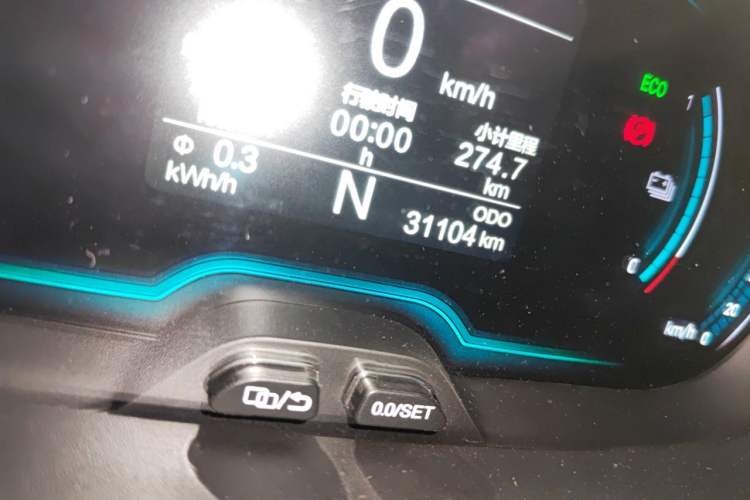 Used Chery QQ Little Ant 2019 4-Seater Smart Edition 30.6 kWh Odometer Close Up