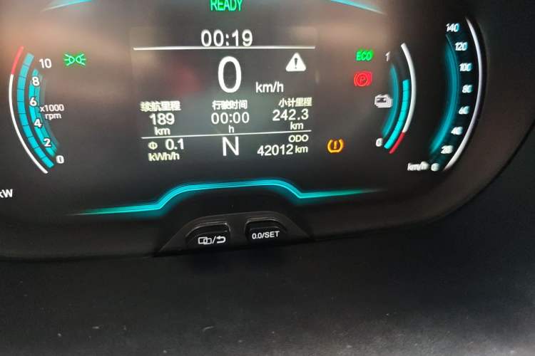 Used Chery QQ Little Ant 2019 4-Seater Smart Edition 30.6 kWh Odometer Close Up