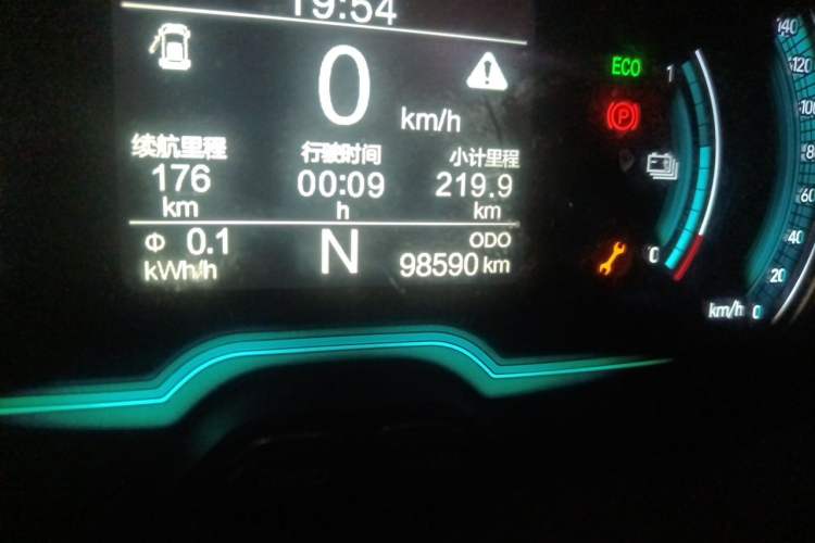 Used Chery QQ Little Ant 2019 4-Seater Smart Edition 35 kWh Odometer Close Up