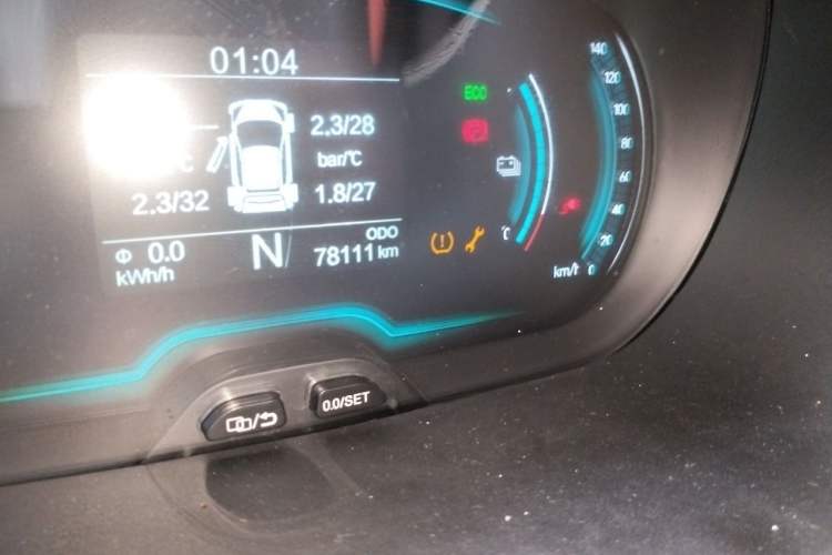 Used Chery QQ Little Ant 2019 4-Seater Smart Edition 35 kWh Odometer Close Up