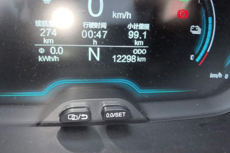 Used Chery QQ Little Ant 2021 200 000-Yuan Ant Fan Edition Talent Version NMC Battery 408 km续航 Odometer Close Up
