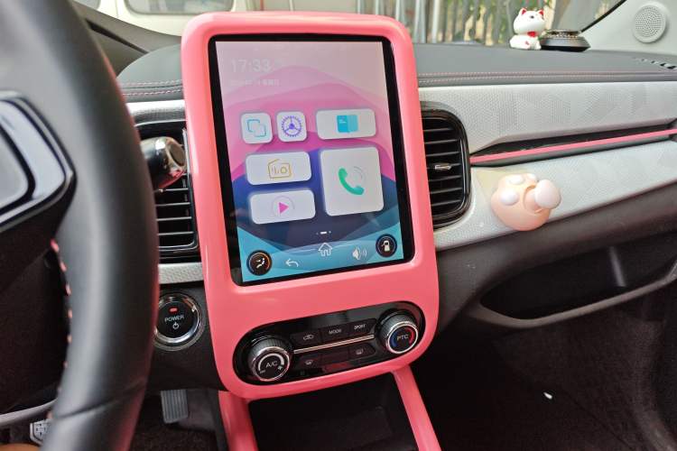 Used Chery QQ Little Ant 2022 Sweet Pink Edition Half-Sugar Version 3-Cell Lithium 30kW 301km Audio And AC Panel
