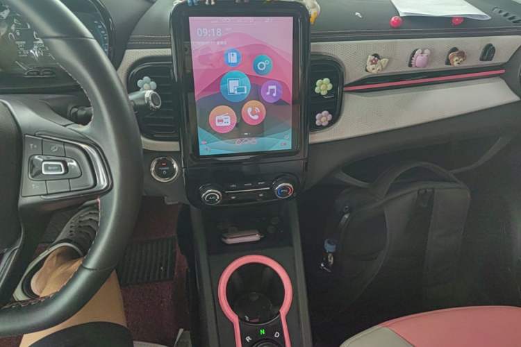 Used Chery QQ Little Ant 2022 Sweet Pink Edition Half-Sugar Version Lithium Iron Phosphate 29.2 kWh 30 kW 301 km Audio And AC Panel