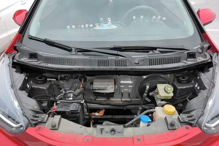 Used Chery QQ Little Ant 2022 Revised Version Sweet Pink Edition Half-Sugar Version Lithium Iron Phosphate 30.7 kWh 30 kW 301 km Engine Bay