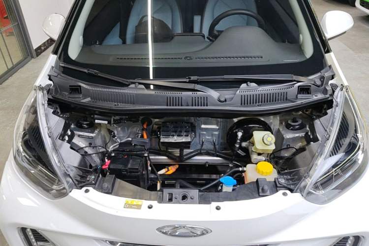Used Chery QQ Little Ant 2022 Updated Version Sweet Pink Edition Full Sugar Version Lithium Iron Phosphate 30.7 kWh 30 kW 301 km Engine Bay