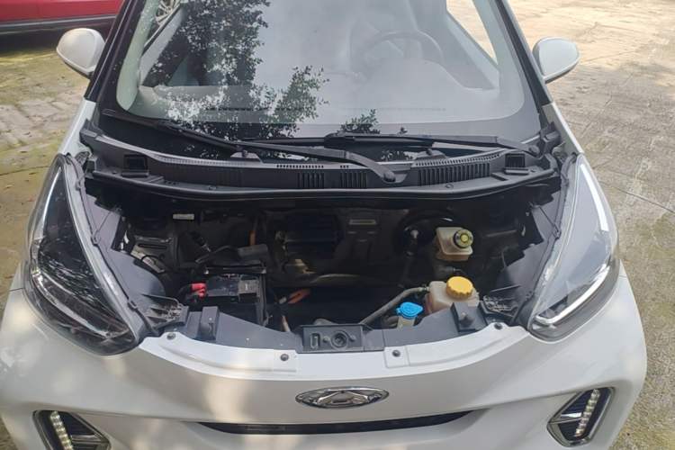 Used Chery QQ Little Ant 2022 Sweet Pink Edition Half-Sugar Version Lithium Iron Phosphate 30 kW 301 km Engine Bay