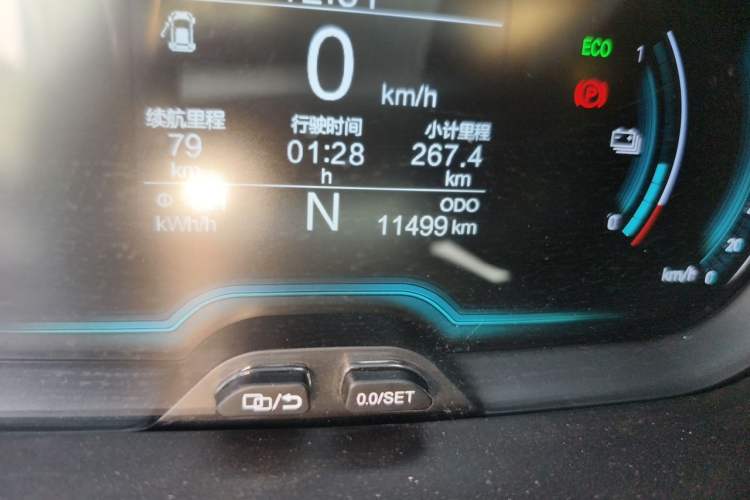 Used Chery QQ Little Ant 2024 Revised Version Youth Edition 251 km True Love Edition 25.05 kWh Odometer Close Up