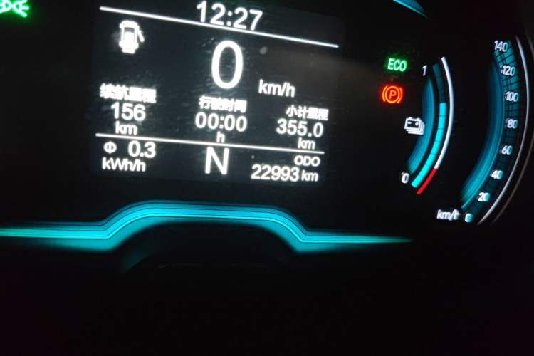 Used Chery QQ Little Ant 2024 Edition Youth Version 251km True Love Edition 25.05 kWh Odometer Close Up
