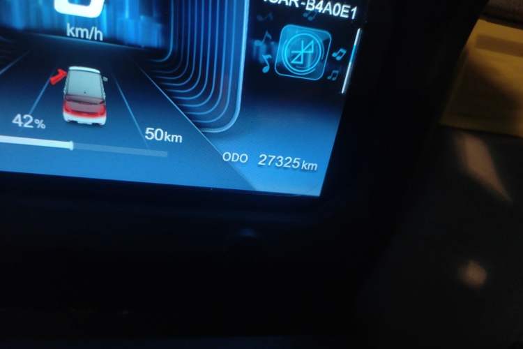 Used Chery QQ Ice Cream 2022 120km Conical Shape Lithium Iron Phosphate Odometer Close Up