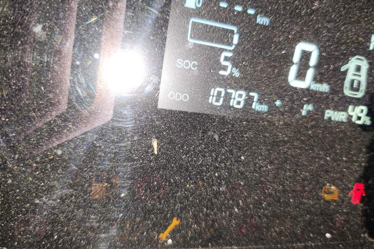 Used Chery QQ Ice Cream 2023 170km Milkshake – Lithium Iron Phosphate Odometer Close Up