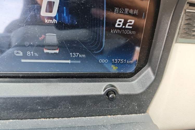Used Chery QQ Ice Cream 2024 170km Sundae Odometer Close Up